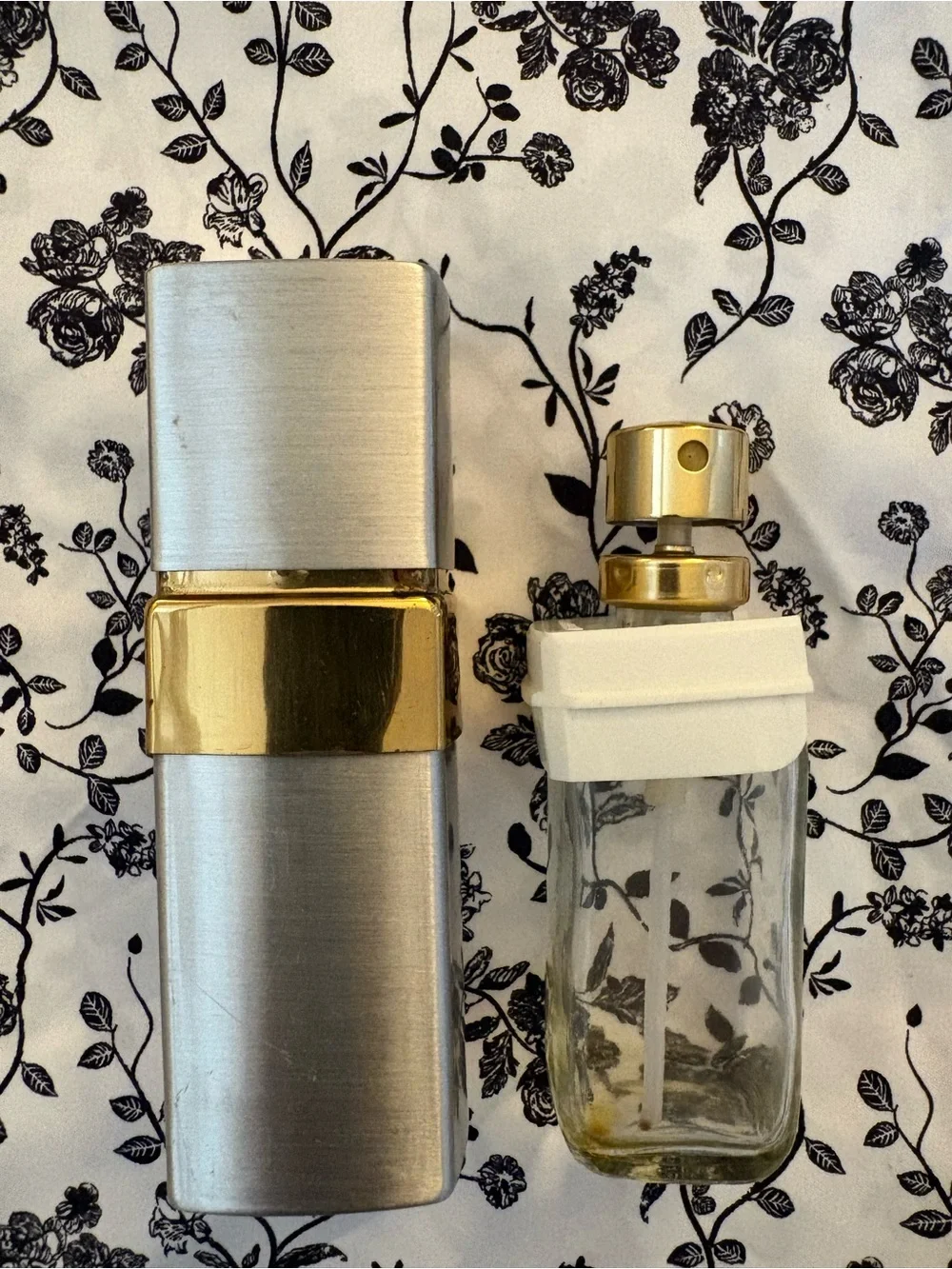 CHANEL EMPTY Gold and Silver Luxe Bath & Body Bottle
